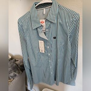 Womens Striped Blue Shirt